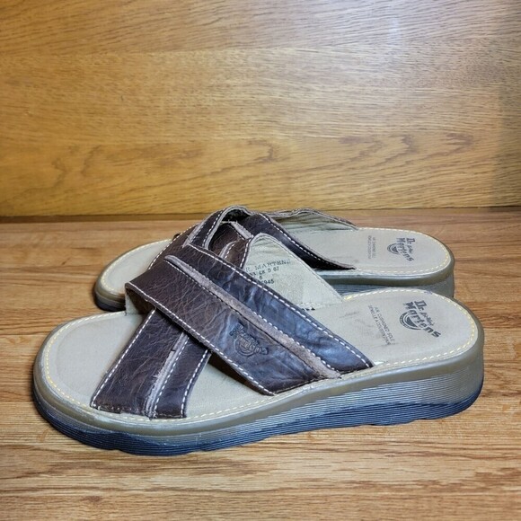 Dr Marten Leather Criss Cross Sandals Slides main image 5